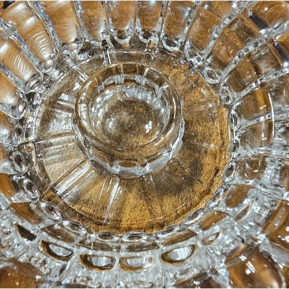 Vtg MCM Anchor Hocking Clear Boopie Bubble Glass Candle Holder w Candle EUC - Picture 6 of 8